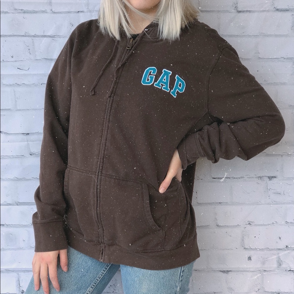 y2k brown gap hoodie